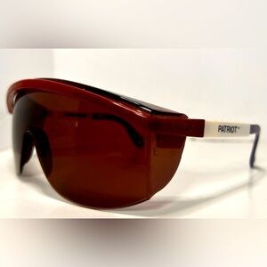 Patriot Made In The USA Sunglasses. Big Lens.Red/White/Blue. Adjustable. Vintage